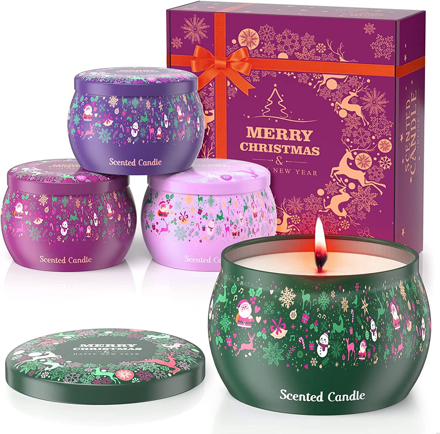 THAUSDAS Scented Candles Gift Set: 4 Pack 4.4 oz...