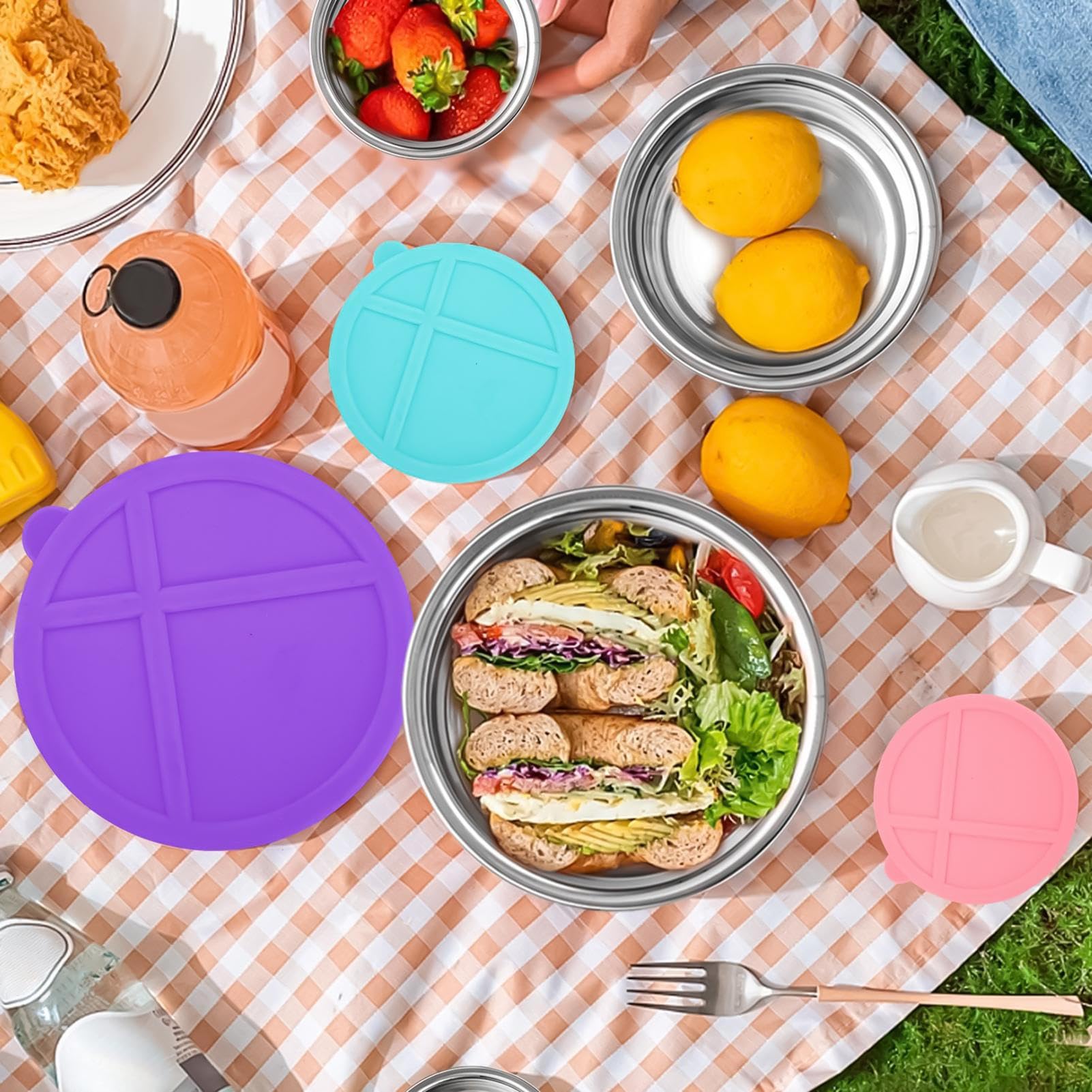 Contenitori In Acciaio Inossidabile Contenitore Alimenti Rotondo Impilabile