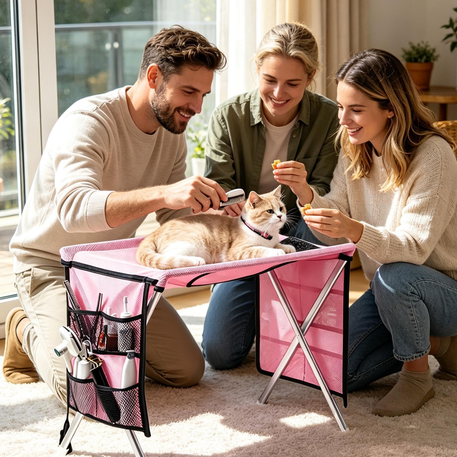Hamac De Toilettage Pour Animaux Sangle Lavage Chat Capacité 13,6 kg