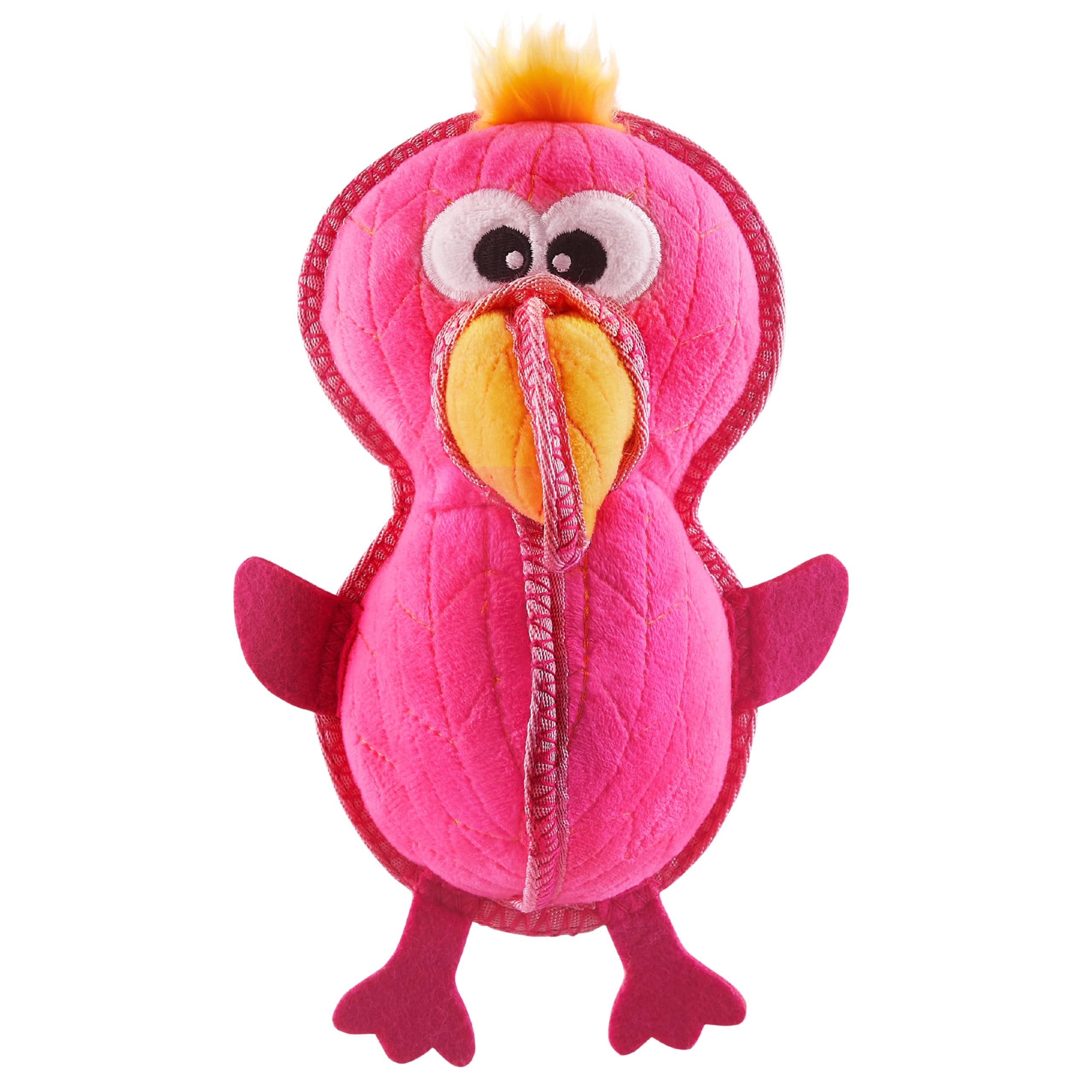 Outward Hound Xtreme Seamz Flamingo Squeaky Durable Dog Toy
