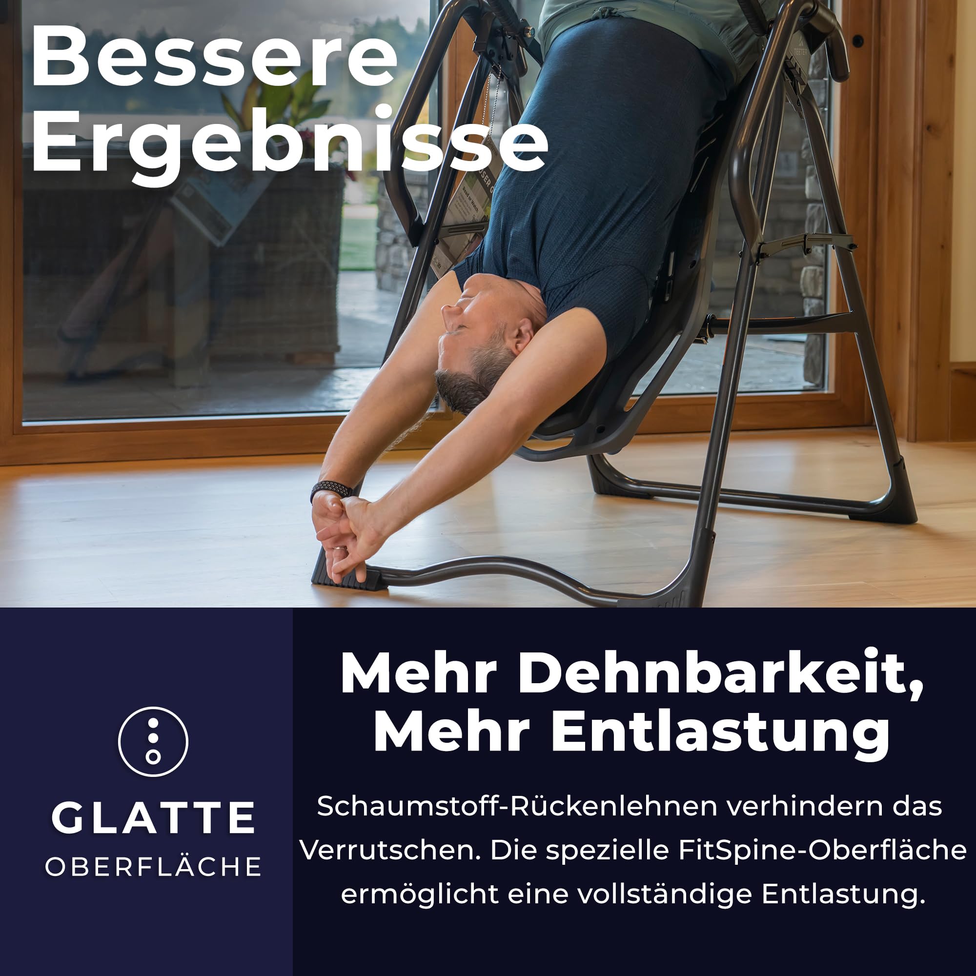 Teeter FitSpine X3 Inversionsbank, verstellbare Streckbank, Rückenstrecker und Schwerkrafttrainer zur Linderung von Rücken/Nackenschmerzen, Inversion Table für mehr Wohlbefinden