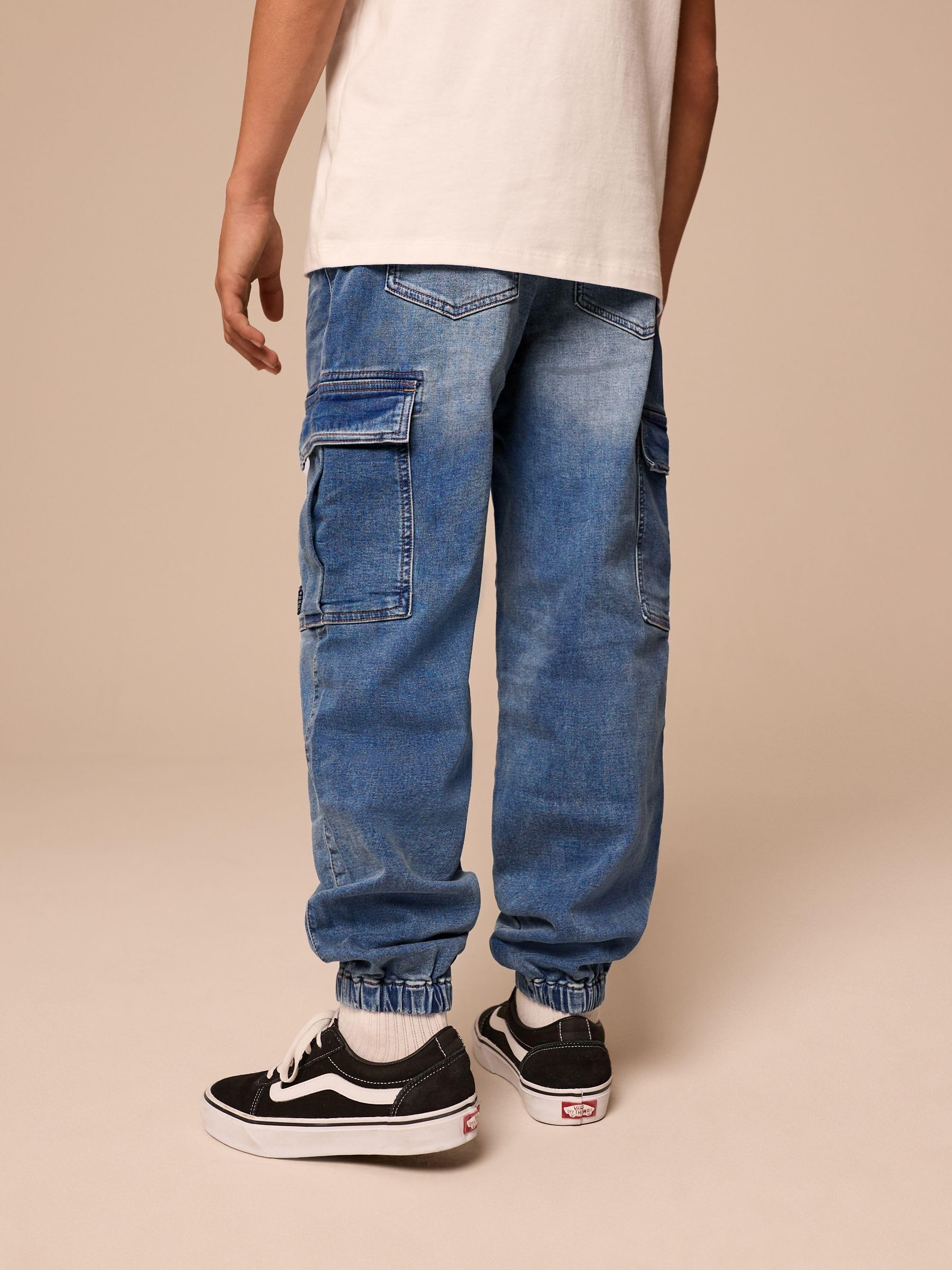 NEXT Ragazzo Jeans Cargo con Elastico in Vita