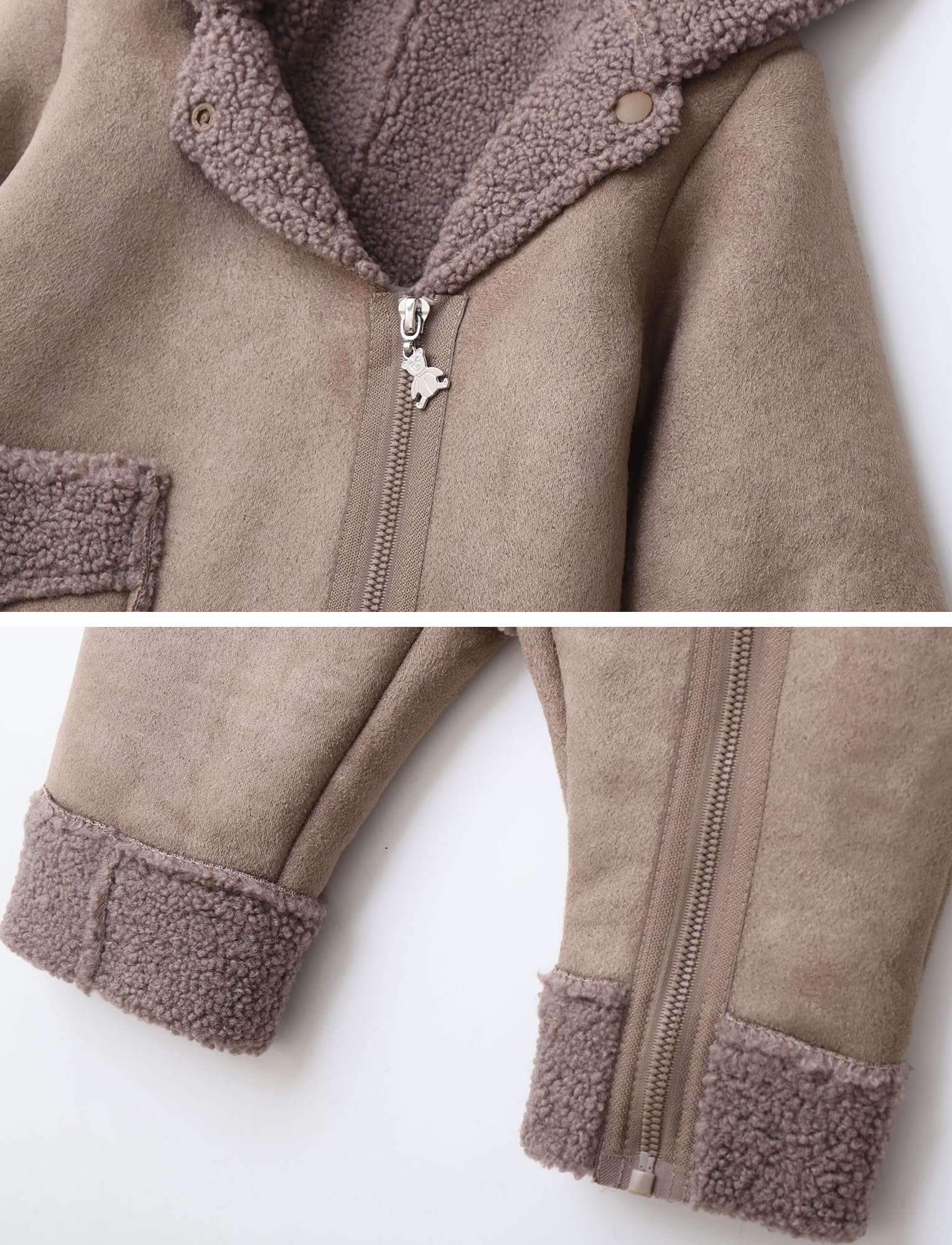 FEOYA Baby Strampler Winter Niedliche Mädchen Kleidung Fleece Warme Jungen Schneeanzug Langarm Lässig Kinder Jumpsuit Herbst Mode Neugeborenen Wintermantel Mit Kapuze Dicke 0-18 Monate