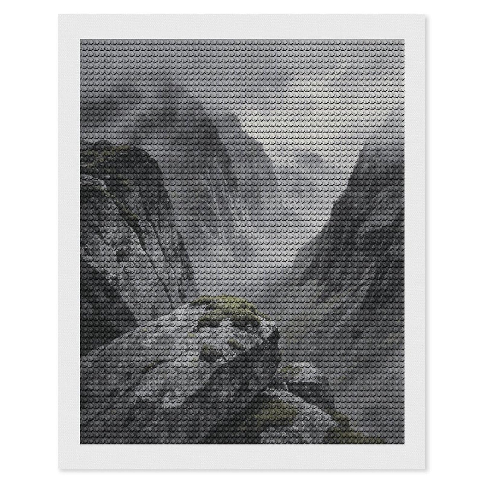 FekiLoot Diamond Art Kits for Adults, DIY 5D Grey Painting Diamond Painting Kits for Beginners, Full Round Drill Diamond Dots Painting Gem Art Crafts for Home Wall Decor & Gift 16"x20"