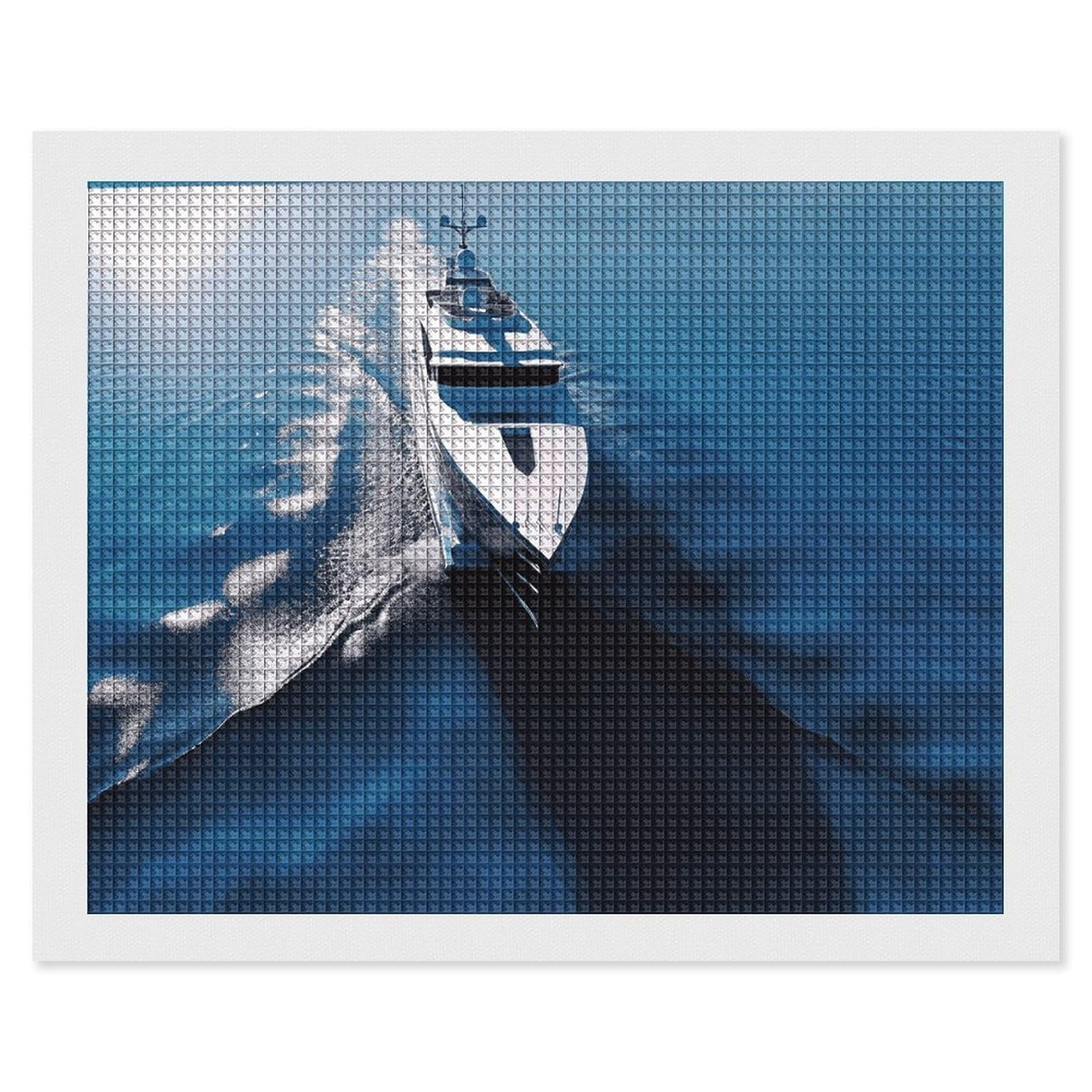 NONHAI Diamond Painting Kits for Adults - DIY Diamond Art Kits for Beginners - Full 5D Paint Drill Diamond Dots Paintings- Yacht ​ Sailboat Diamonds Pictures Gem Art and Craft Wall Decor 16"x20"