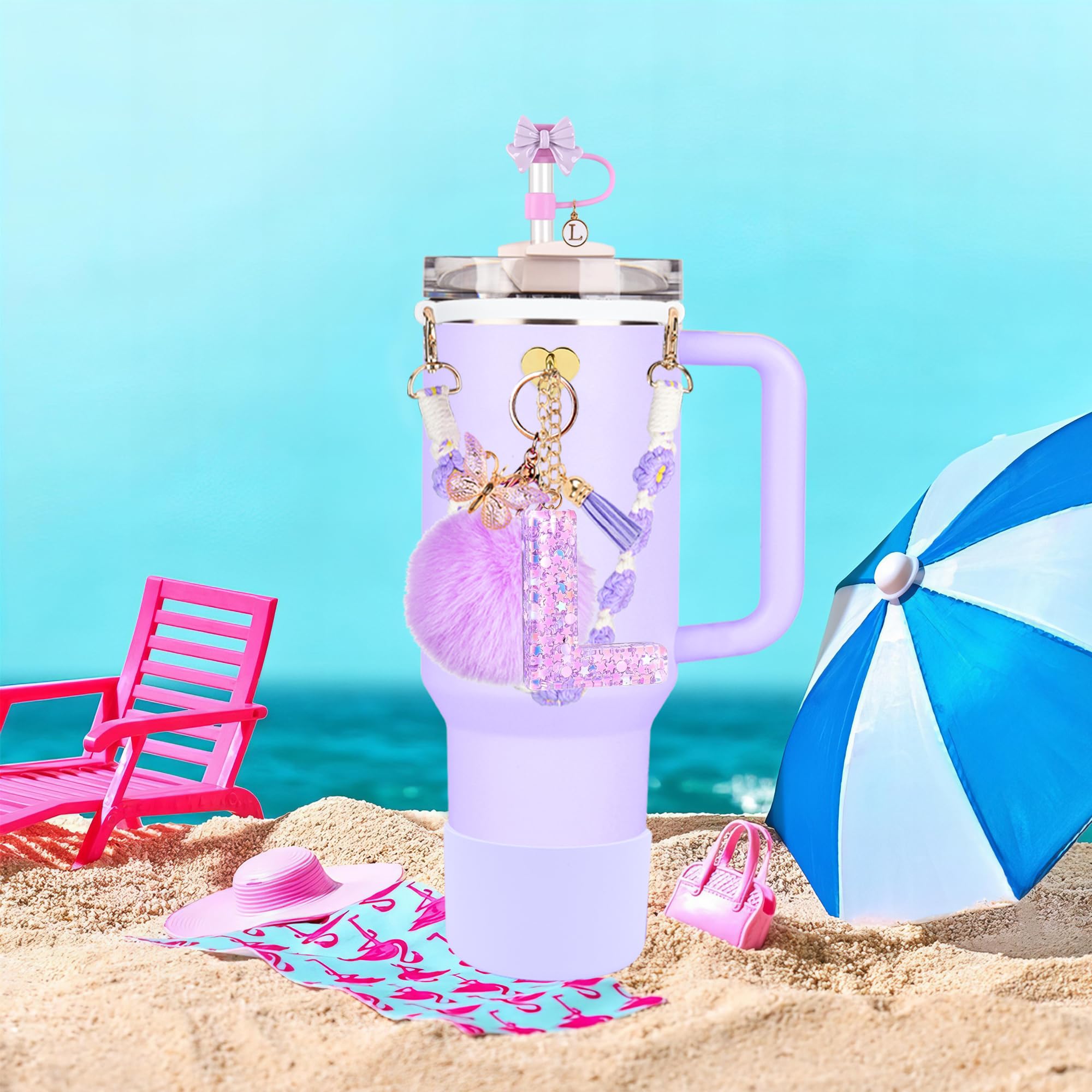 Ensemble D'accessoires Pour Tasse Stanley, 7 Pièces, Paille Violette