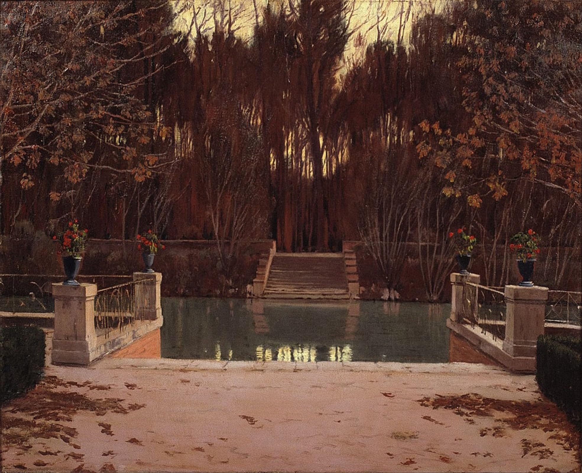 ARTXLXXBN Famous Painting Canvas Artwork Graffiti Print the Landing Stage by Santiago Rusiñol Portrait Canvas Image for Home Decor 60x90cm