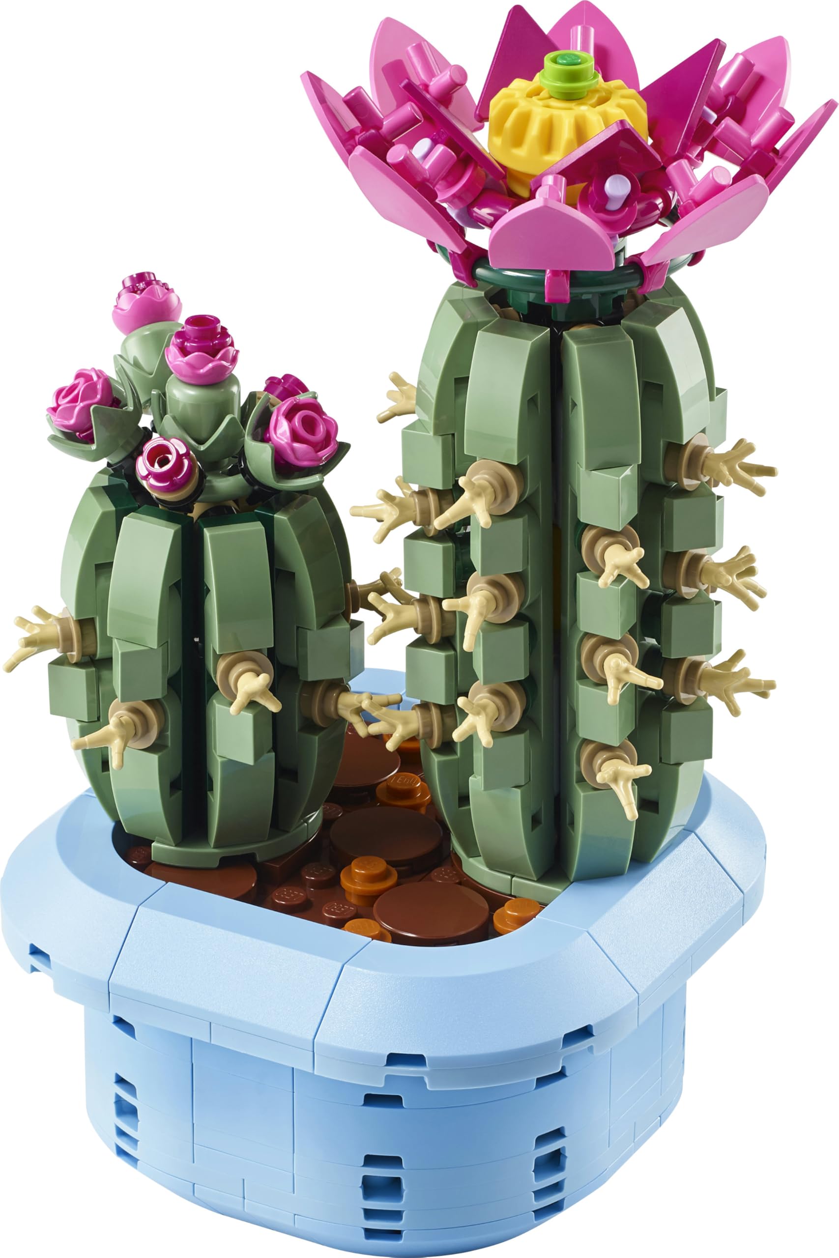 LEGO Botanicals Cactus in Fiore - Pianta Artificiale in Vaso con 2 Cactus e Fiori Finti - Decorazione Fai da Te per Camera da Letto - Regalo per Bambine da 9 Anni e Adulti Amanti delle Piante - 11509
