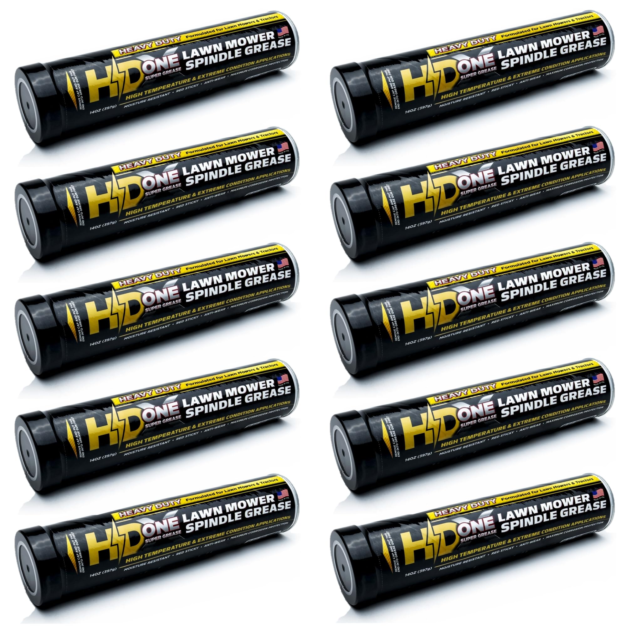 10 Pack X-ONE Extreme Duty Premium High Temperature Bearing Grease for Scag Mowers Deck Blade Spindles Wheels & More 483472 461663 481024 481025 48798 43581 482621 482622 43584 462339 484276 43583
