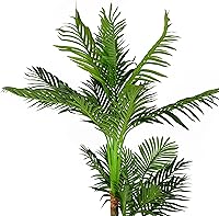 Vista 6 de Verel 5FT Artificial Fake Palm Tree Plants for Outdoor - Tall Large Faux Areca Palm Plant Trees for Indoor Home Decor, Artificial Palm Tree