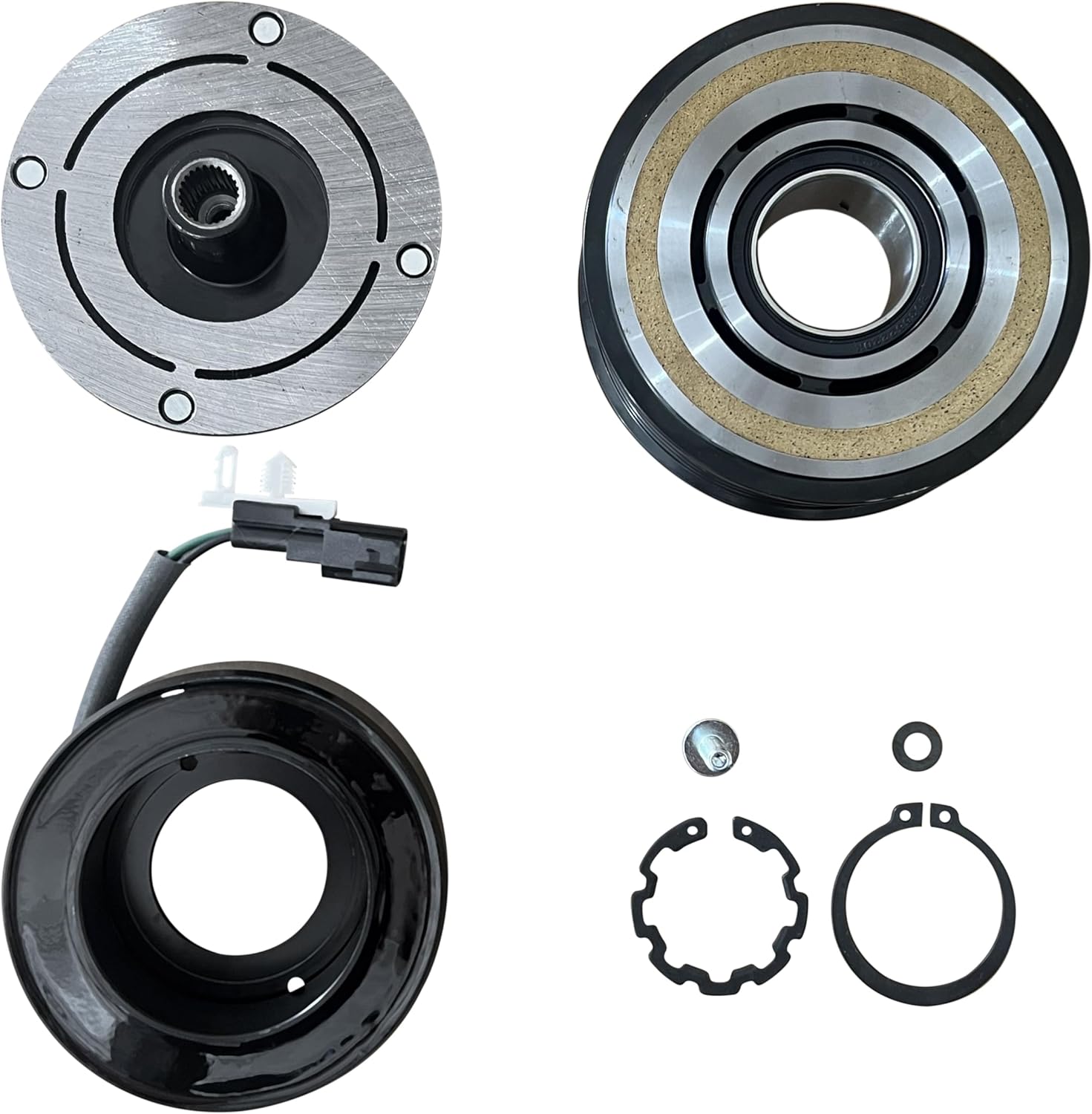 RYC New Automotive Air Conditioning Compressor Clutch AFH667-CL (Fits Nissan Pathfinder 3.5L 2016-2020; Fits Infiniti QX60 3.5L 2016-2020. Compressor Model: DCS171C)