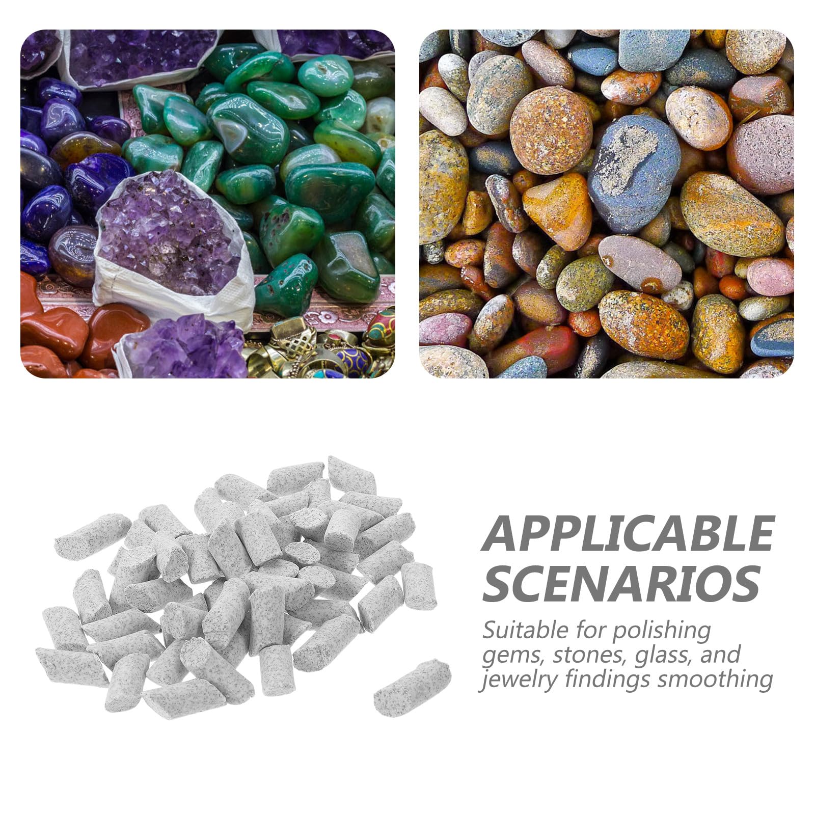 Médias de polissage pour tonneau : granulés de céramique 6 x 12 mm - Médias de polissage réutilisables - Accessoires de final pour apprêts de bijoux et pierres précieuses