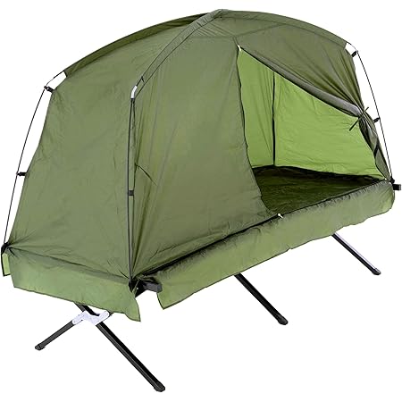 Nexos Survival Zelt Feldbett Mit Zelt 190x80 Cm Wassersaule 1000mm 600d Polyester Grun Fenster Moskitonetz 1 Personen Zelt Angelzelt Angel Liege Amazon De Sport Freizeit Liege Mit Zelt