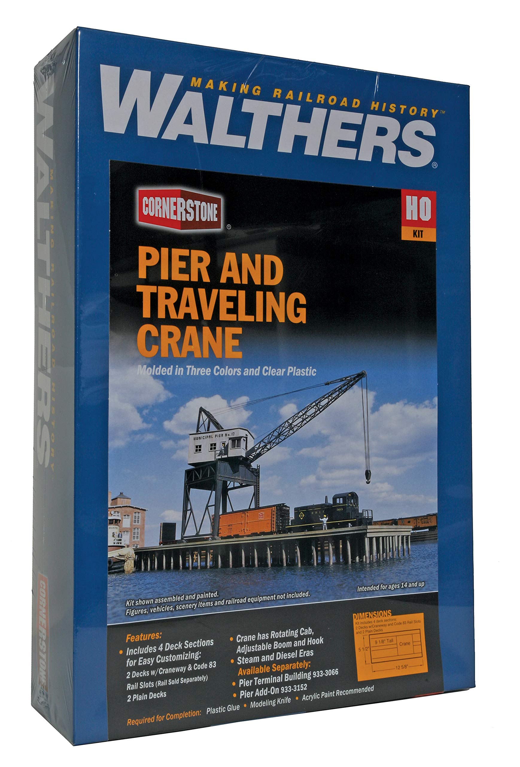 Grue Walthers échelle H0 1:87 Avec Pier - Article 933-3067 - NEUF