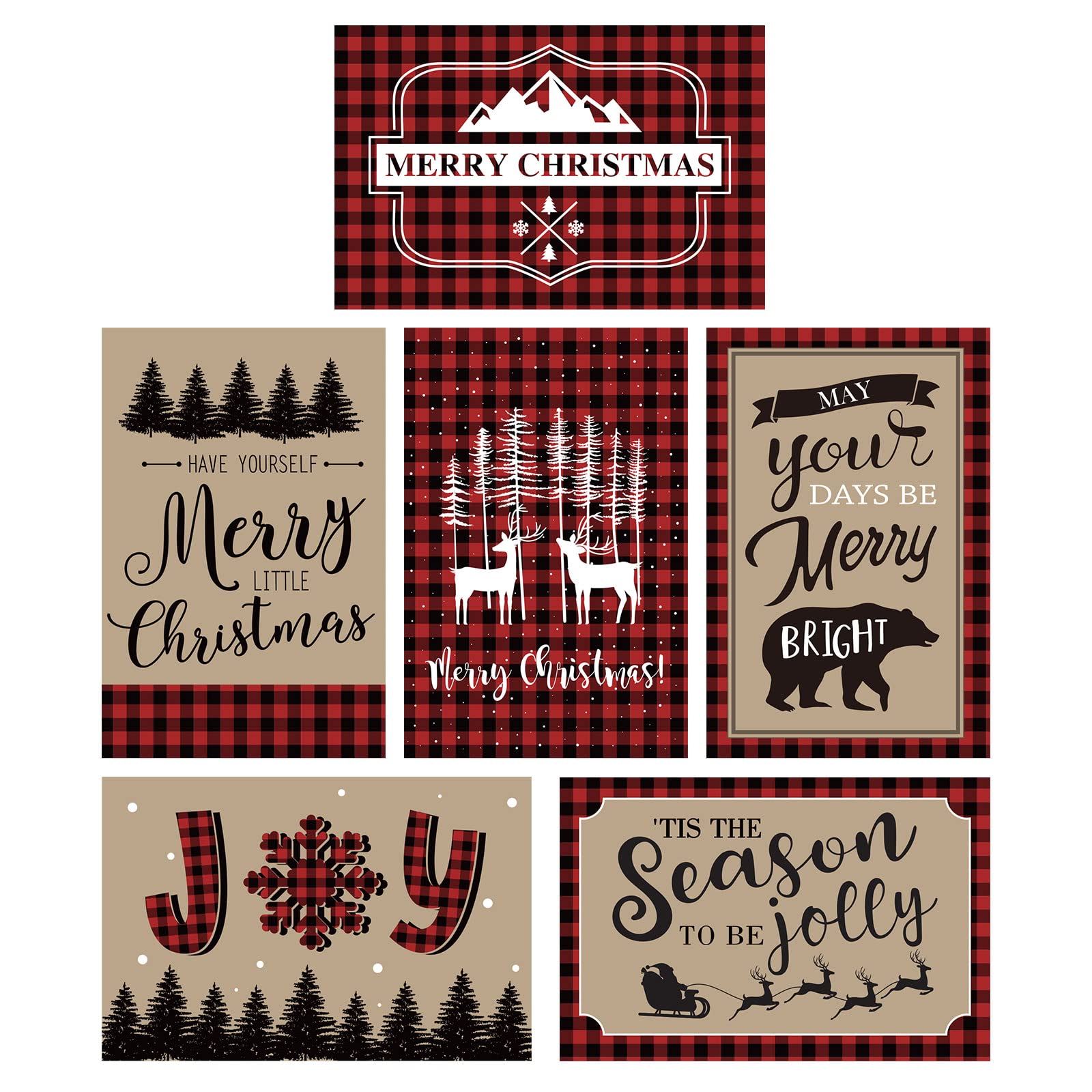 Amazon.com : Whaline 36 Pack Christmas Greeting Cards Red Black Buffalo Plaids Blank Note Cards with Envelope Matching Seal Stickers Rustic Xmas Cards for Winter Seasonal Gift Giving Family Friends, 4 x amazon-com-whaline-36-pack-christmas-greeting-cards-red-black-buffalo-plaids-blank-note-cards-with-envelope-matching-seal-stickers-rustic-xmas-cards-for-winter-seasonal-gift-giving-family-friends-4-x