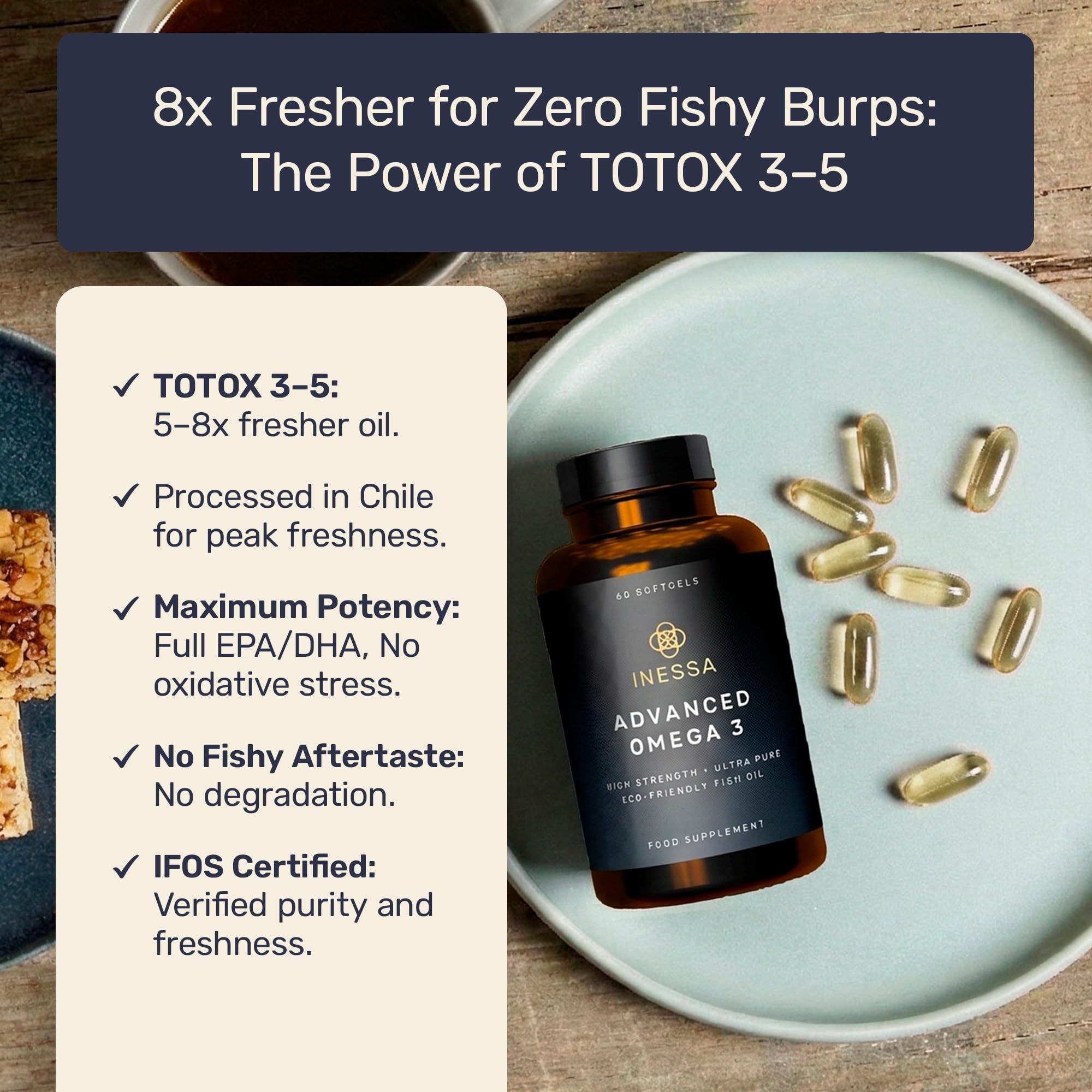 Omega 3 Fish Oil 1200mg (480mg EPA/360mg DHA per Capsule) High Strength, Ultra Pure, Eco Friendly 60 Capsules, 2 Months Supply. GMP & Friends of The Sea Certification — Amazon image 6
