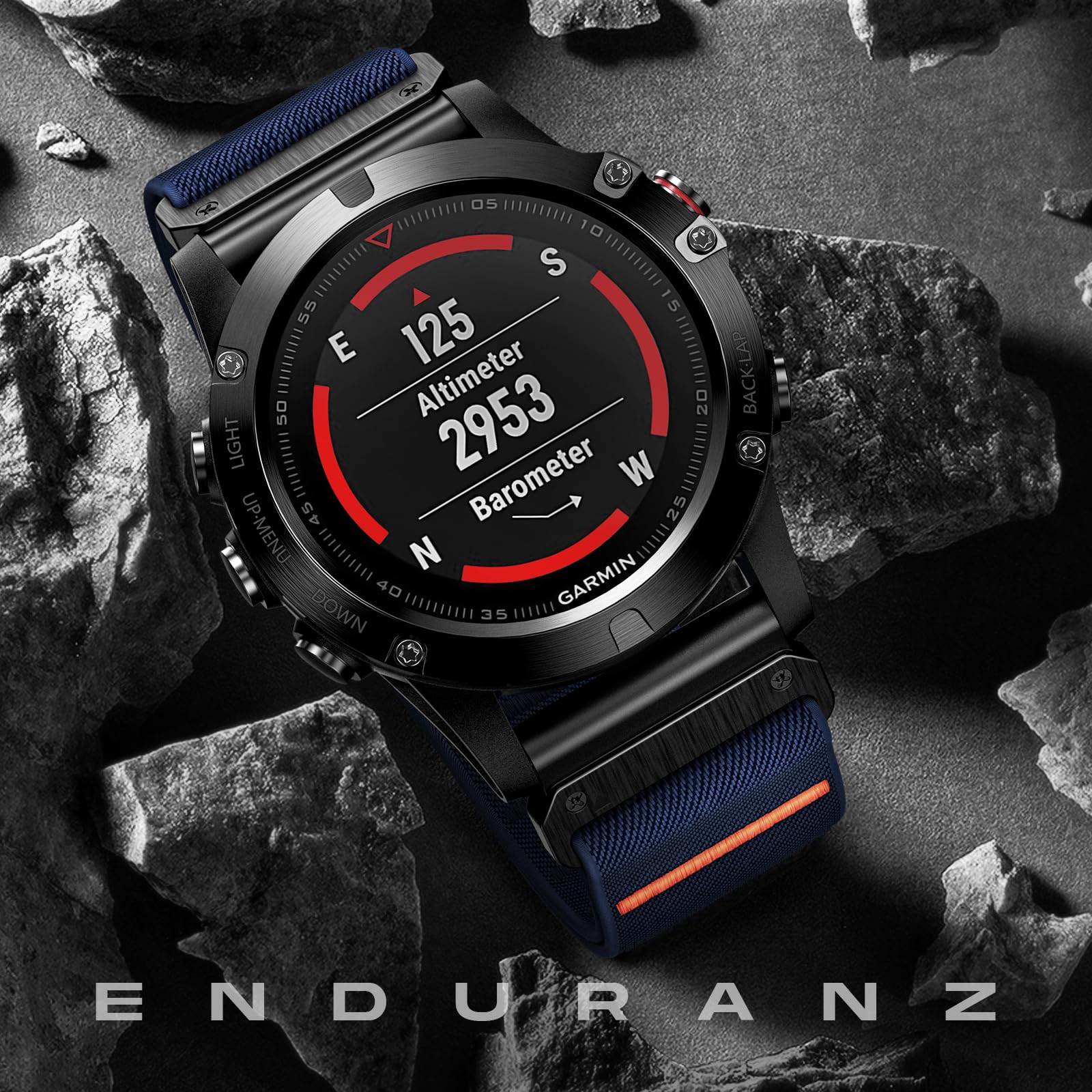 Suitisbest Sportowa bransoletka kompatybilna z bransoletką Garmin, 22 mm, Quick Fit, rozciągliwa, nylonowa, sportowa opaska z haczykiem S