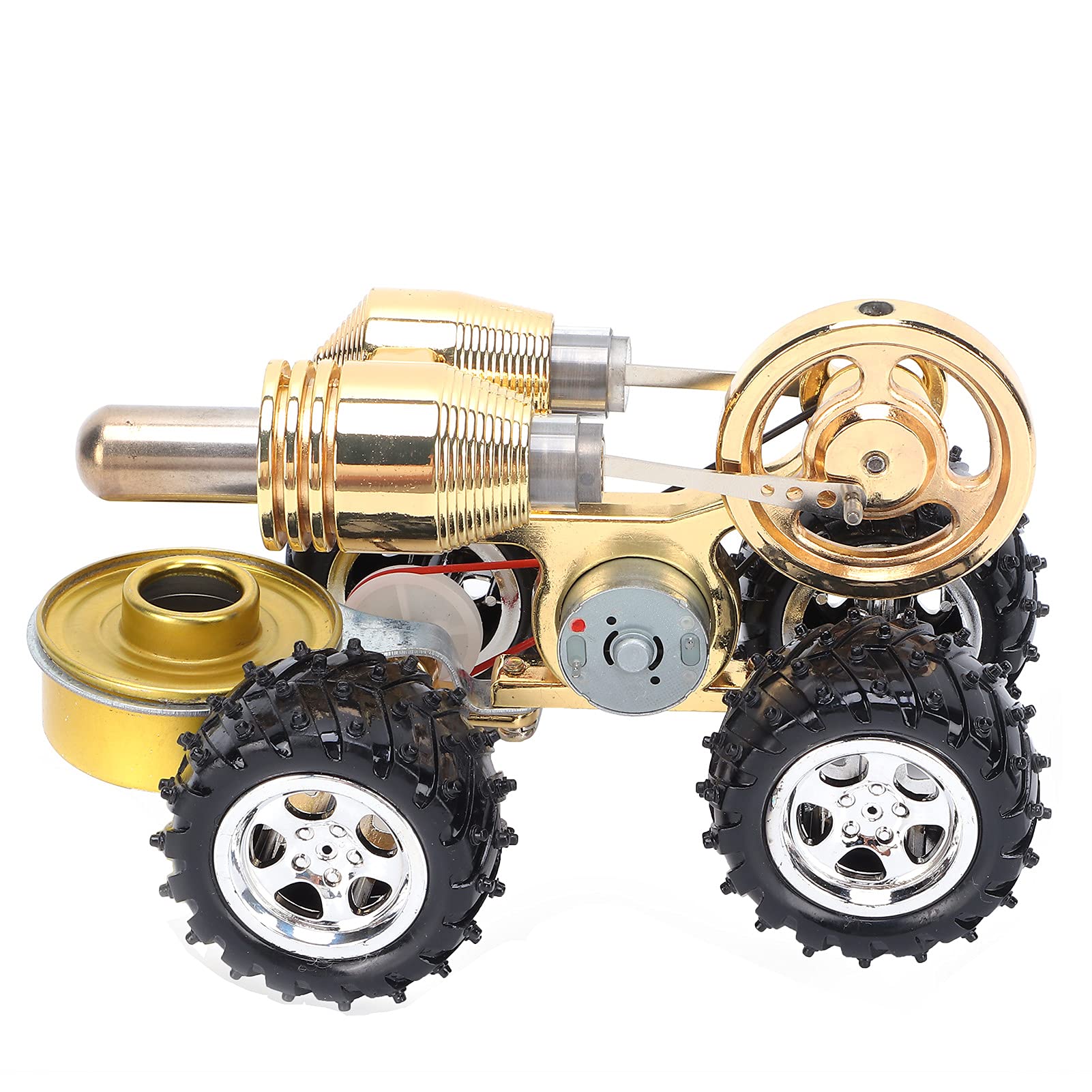 Generic Modello di Motore per Auto Stirling Squisito Kit di Fisica in Miniatura in Lega di Zinco Giocattolo per L'apprendimento della Fisica in Aula Oggetti di Scena per Bambini e Adulti 6,2 X 4,5 X