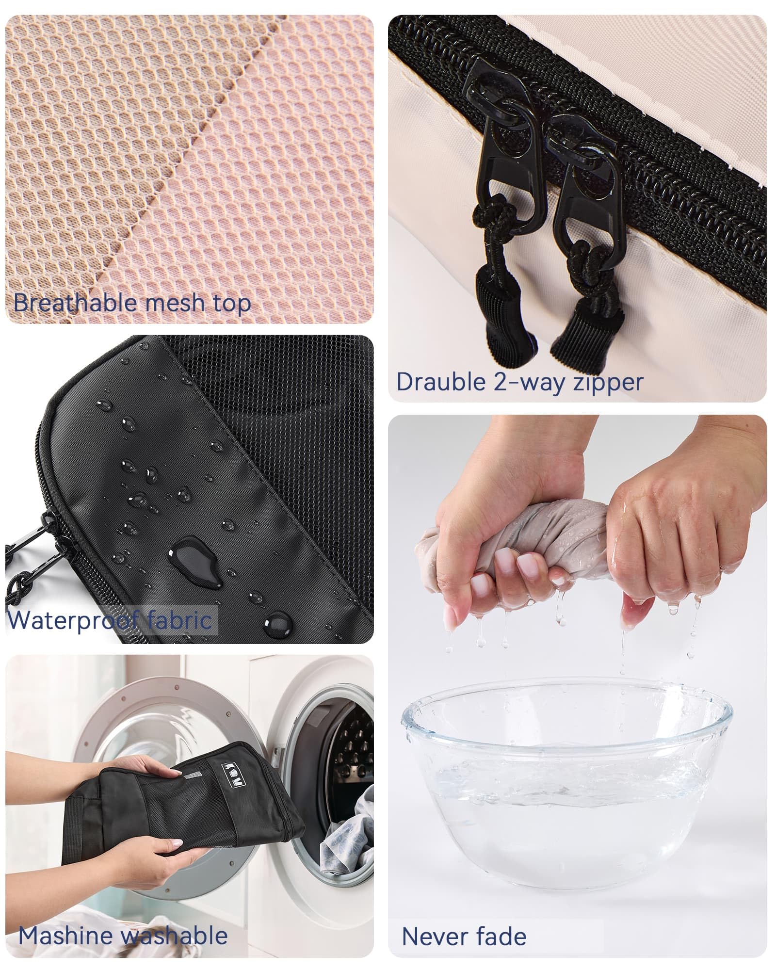 MURISE Organizer do Walizki, zestaw 8 Sztuk, Packing Cubes na wakacje i podróże, Organizer Podróżny do Walizki, z workiem na buty, Kosmetyczką, Systemem Organizacji, Niezbędne w podróży, Czarny