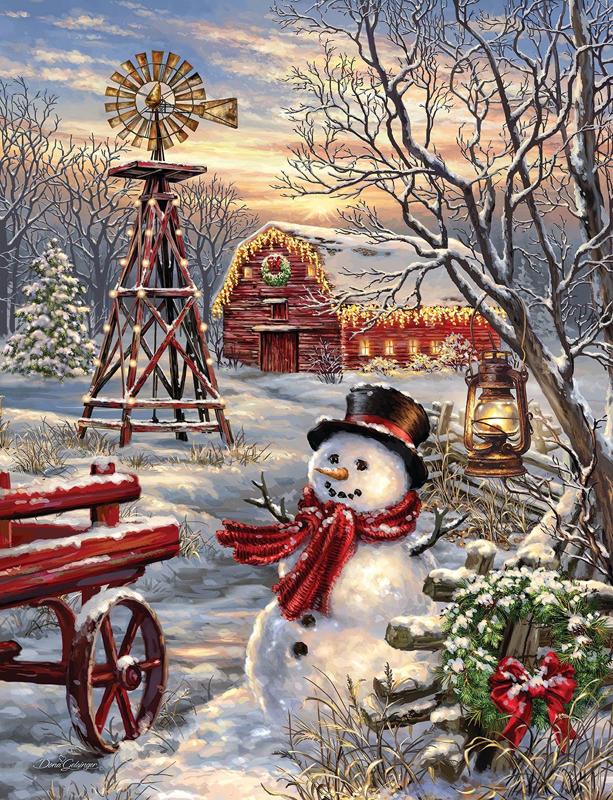 Amazon.com: Springbok Winter Windmill 500 Piece Jigsaw Puzzle for