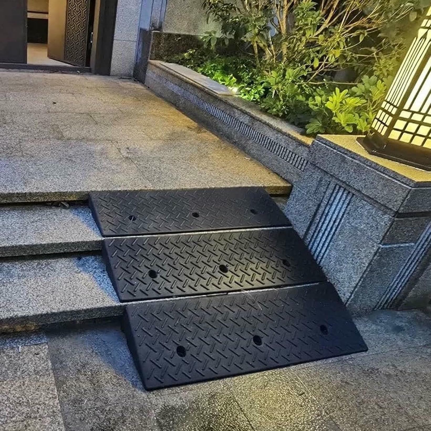 Rampa De Umbral para Silla De Ruedas, Scooter, Rampa Portátil De Goma, Rampas De Carretera Pesadas, Rampas De Carga para Coches, Bicicletas, Motocicletas (6 Cm / 2.3 Pulgadas)