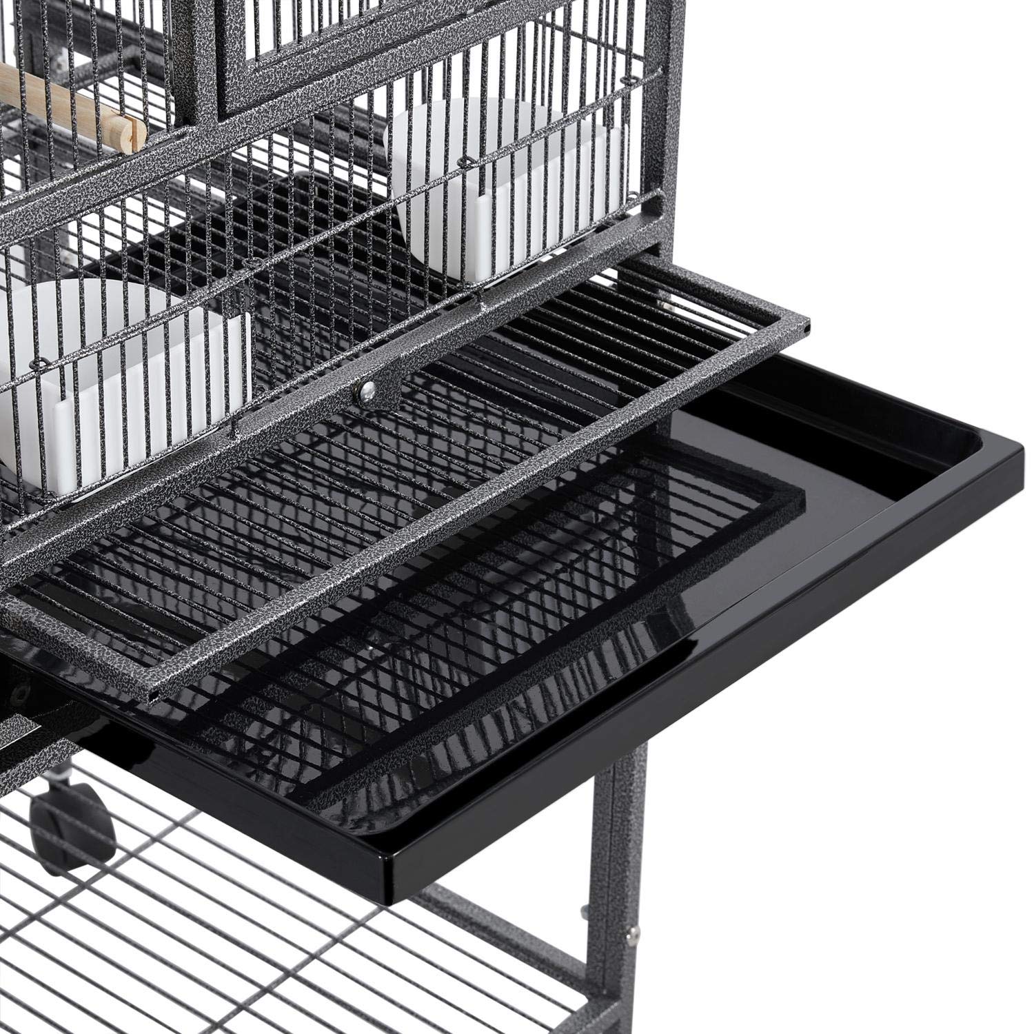 Yaheetech Großer Vogelkäfig Vögel Doppelkäfig Trennwand Trenngitter Zuchtkäfig geteilter Brutkäfig