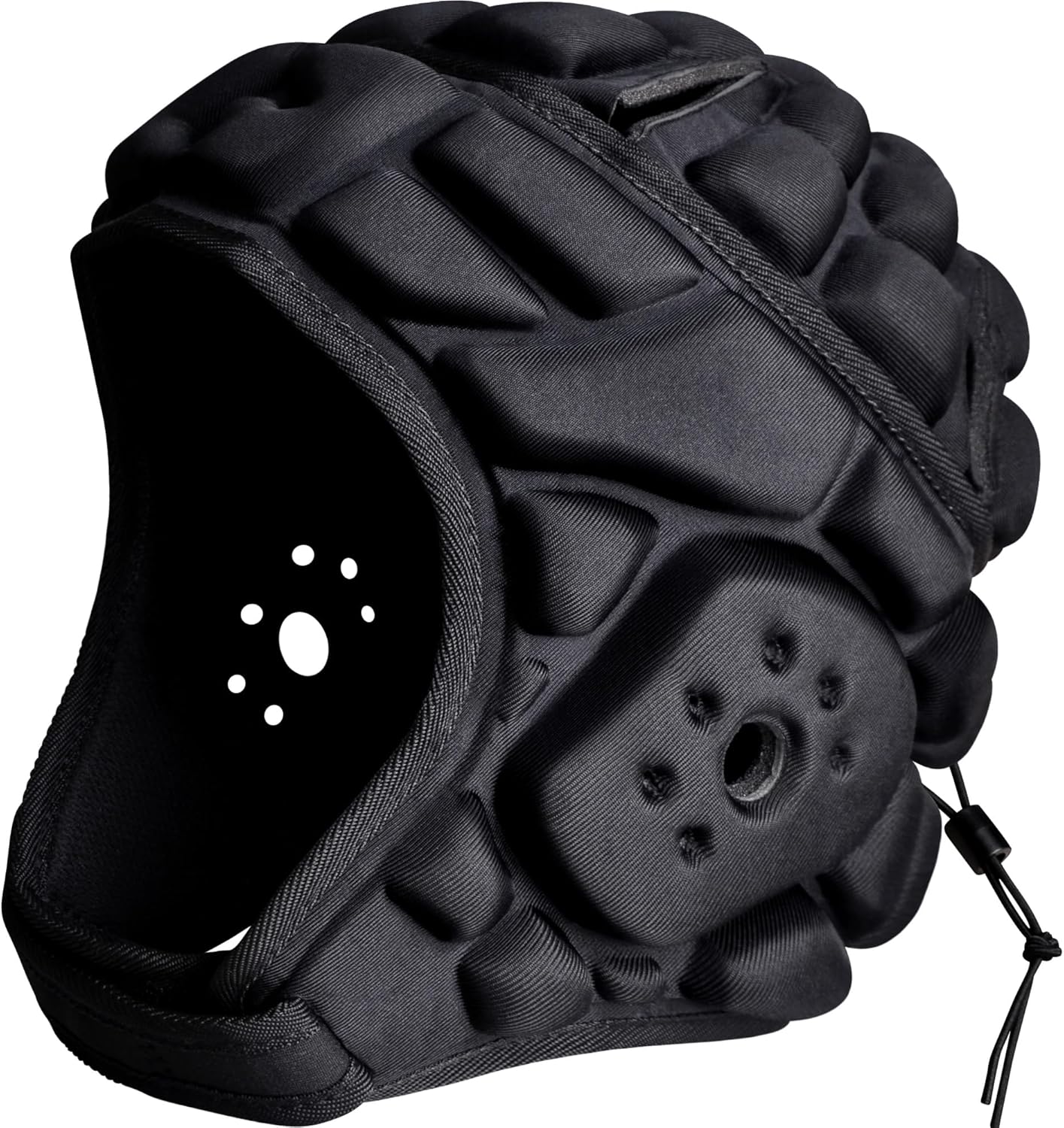 COOLOMG Soft Shell Flag Football Helmet 19mm Thick Rugby Scrum Cap for Youth Adult Padded Soccer Headgear