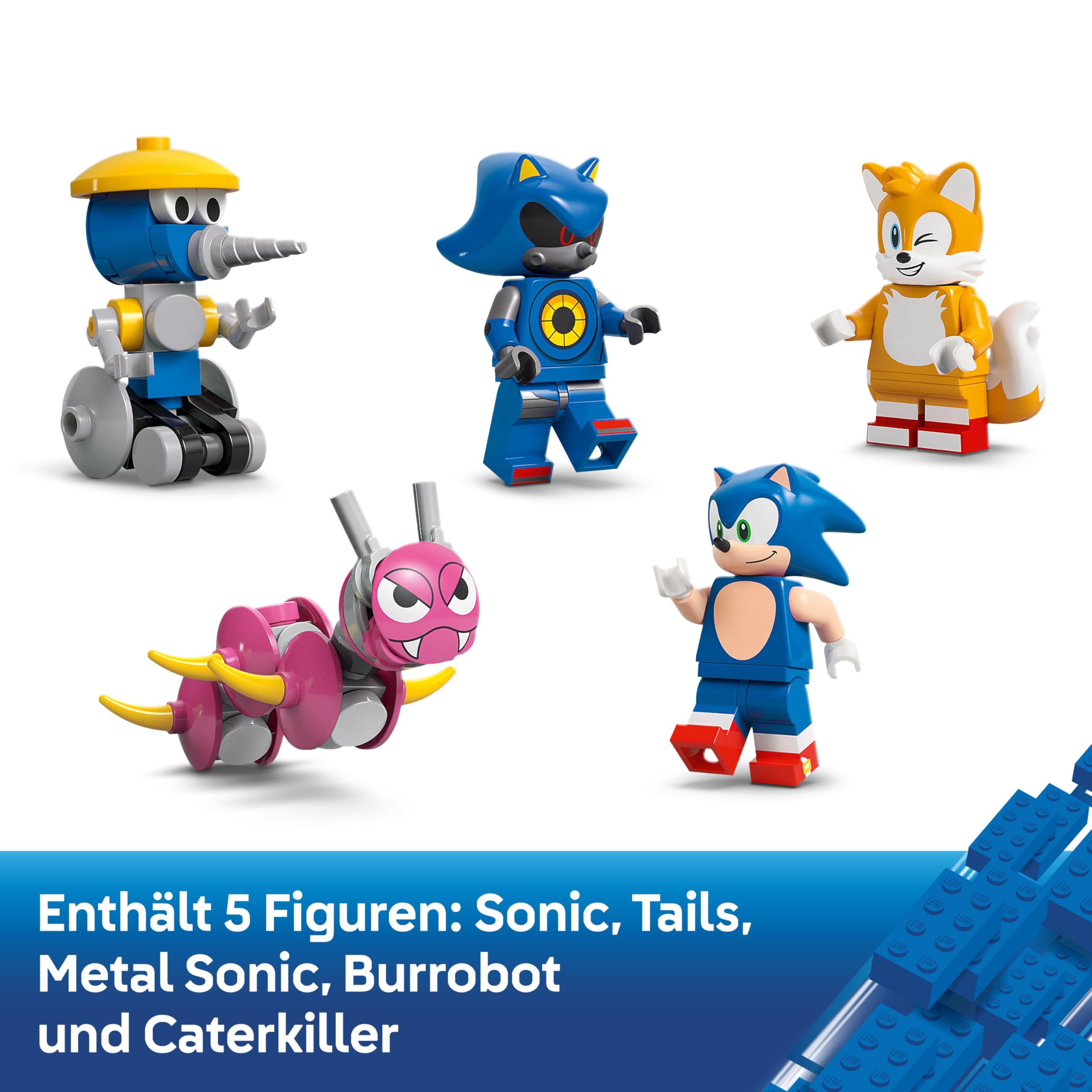 LEGO Sonic the Hedgehog Team Sonics Kommando-Truck - Interaktives Spielzeug mit ATV-Auto und 5 Minifiguren mit Tails - Kreatives Geschenk für Jungen, Mädchen und Gamer Fans ab 8 Jahren - 77006