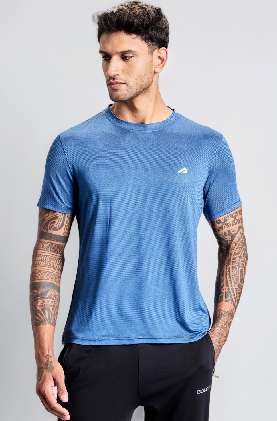 Gym Regular Fit T Shirt for Men Round Neck Active Tshirt for Men Quick Dry Active Wear T Shirts for Man Dry Fit T Shirts for Men for Gym & Sports Wear Anti Odor Training Tshirt for Men