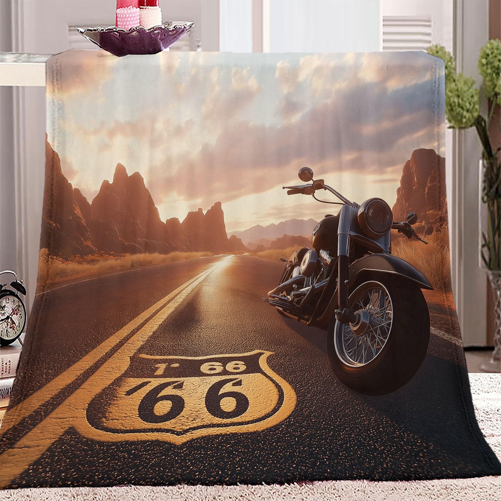 Couverture de canapé moto 3D pour vos soirées télé confortables