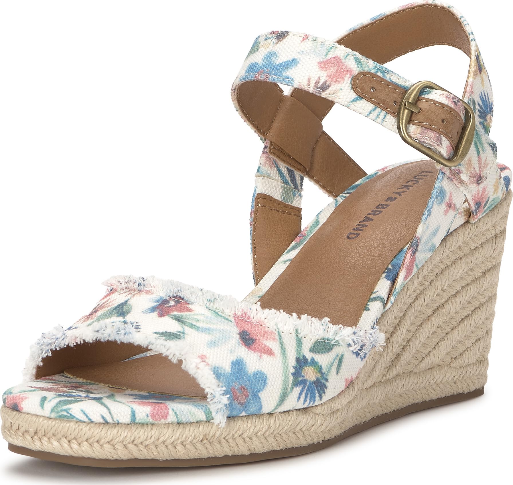 Lucky Brand Damskie sandały na koturnie Mindra Espadrille