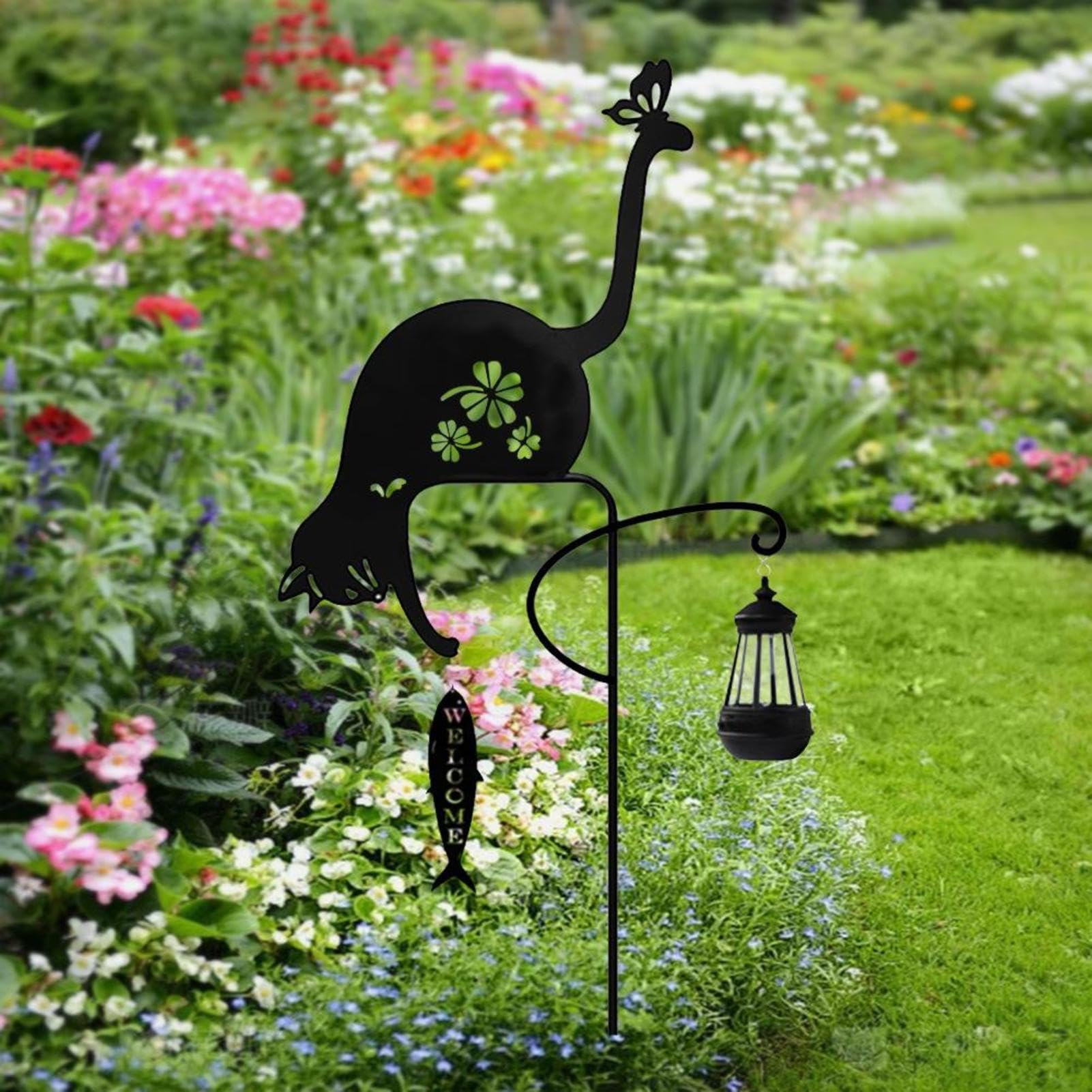 Lanterne da giardino in metallo decorazione impermeabile da giardino