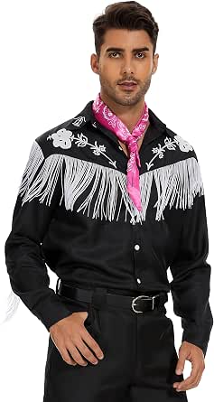 Chemise Cowboy/cowgirl Jessie & Woody - Manches Longues Boutonnée - Pour Déguisement Halloween, Noël, Cosplay - Taille Femme XS-3XL