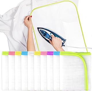 10 Pack Household Ironing Cloth Muti-Protective 24×16" in Over Ironing Board Hanger Pressing Cloth for Ironing Reusable Large Ironing Pressing Pad Cloth Ironing Scorch Mesh Cloth