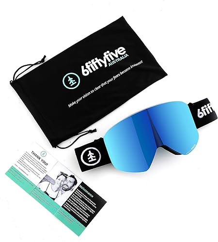 Miniatura 9 de 6fiftyfive gafas de esquí para hombre y mujer, sin montura, visión amplia, lente magnética de cambio rápido, 100% UV400, antiempañamiento, OTG