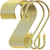 Vista 10 de Hotop 36 piezas ganchos en S para colgar de 3.15 pulgadas, resistentes en forma de S, ganchos de acero inoxidable metal, ganchos para colgar