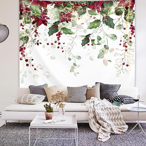 Miniatura 50 de Yookeb Tapiz negro de flores de Matisse de 59 pulgadas de ancho por 51 pulgadas de alto, para colgar en la pared, hojas abstractas, vintage, arte