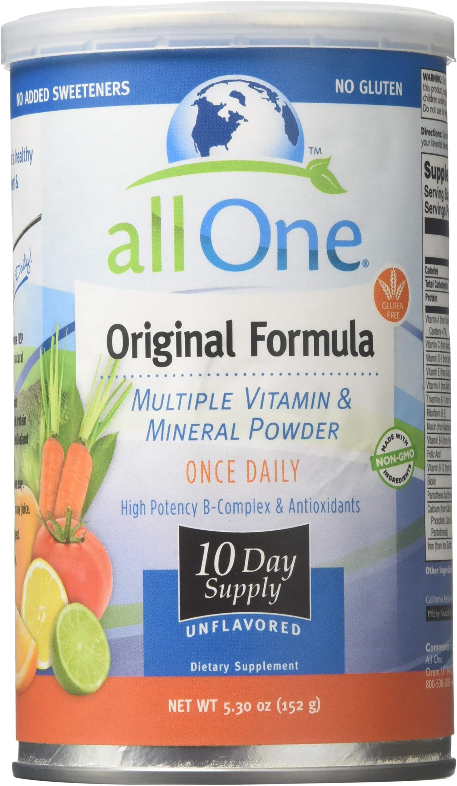 All One Nutrition Multiple Vitamin and Mineral Powder, Original Formula, 5.29 Ounce