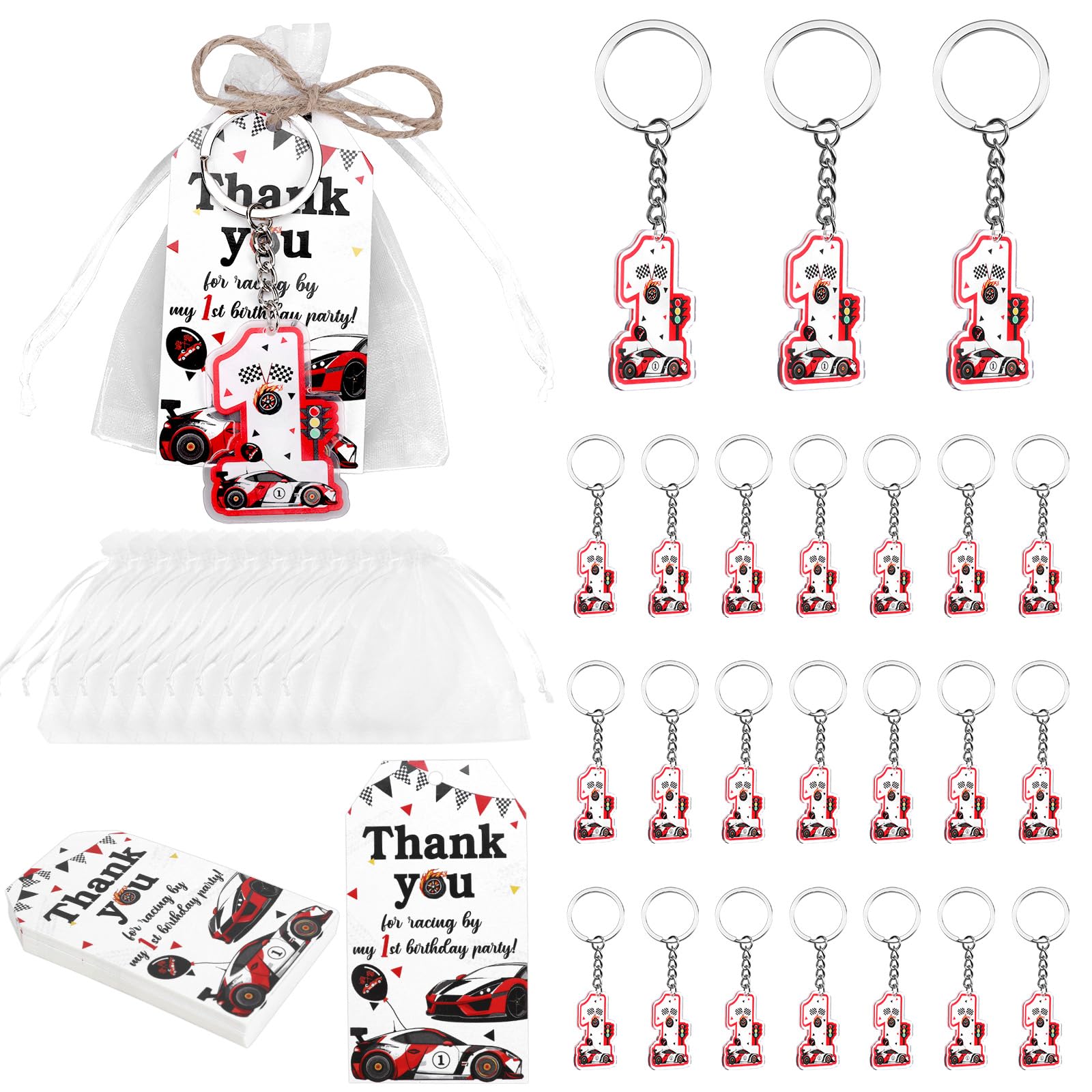 Diartpaint Party Favors Theme Baby-Shower Keychain Set