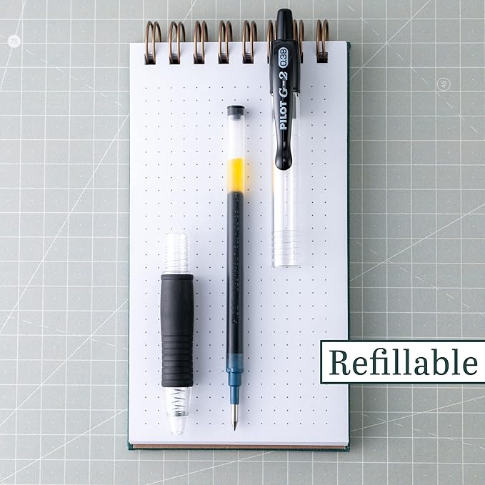 Pilot, Recambios de Tinta G2, Punta Ultra Fina 0.38 mm, Negro, Paquete de 12 miniatura 2