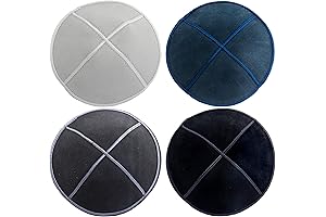 4-Pack Suede Kippah Caps