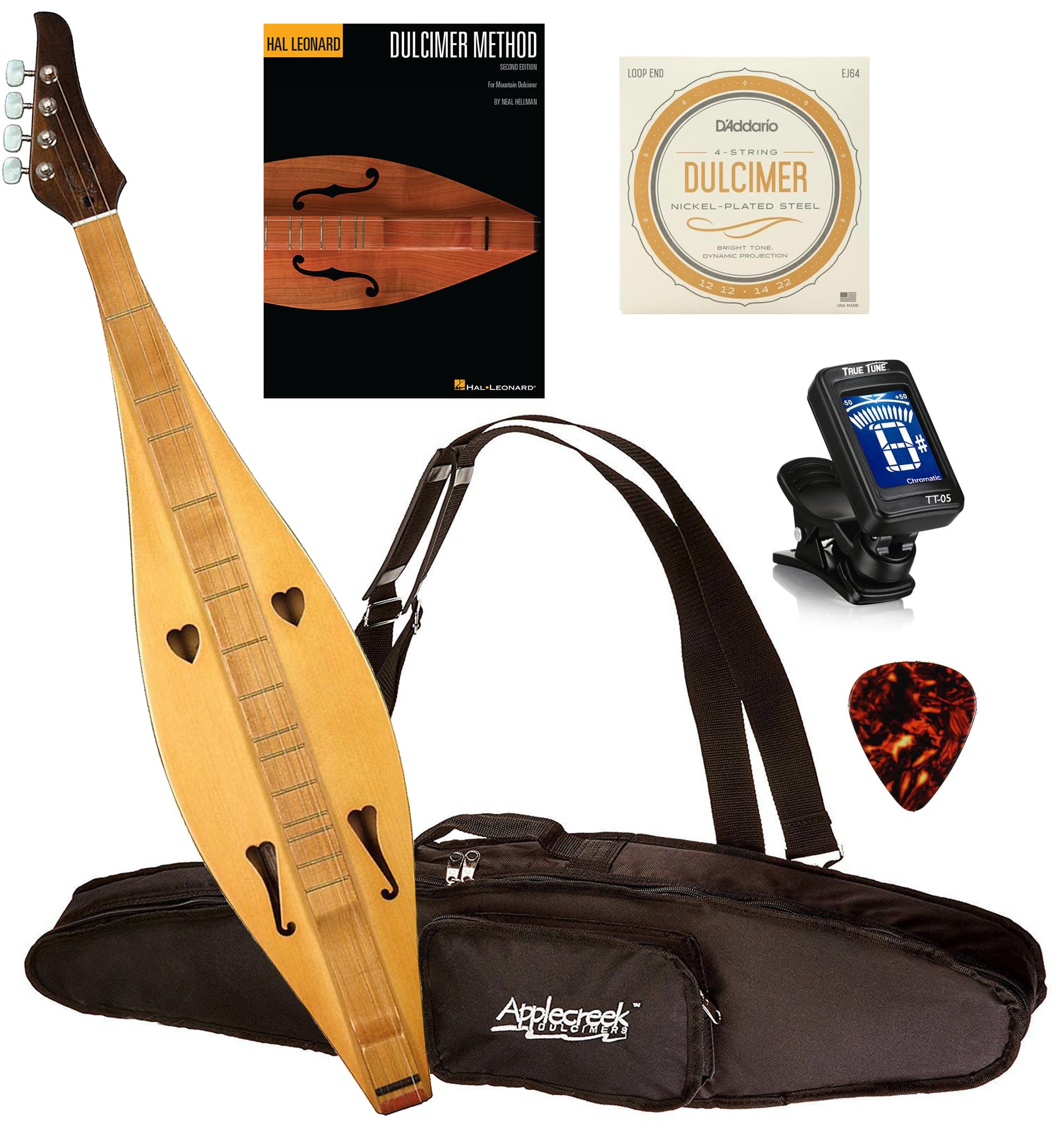 Amazon.com: Applecreek ACD100 Dulcimer 4-String Spruce Teardrop