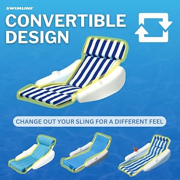 Swimline Original Sunchaser Luxury Lounger Chair Pool Float