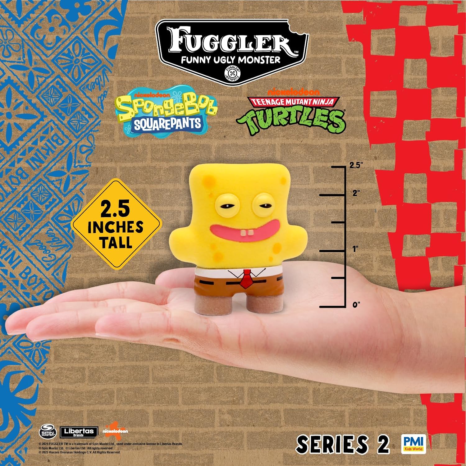 Fuggler Series 2 Collectible 6-Pack Window Box Creepy Funny Plush Figures Including Rare Hidden Surprise Character Paramount Crossovers (Assortment A-G) (Assortment D)