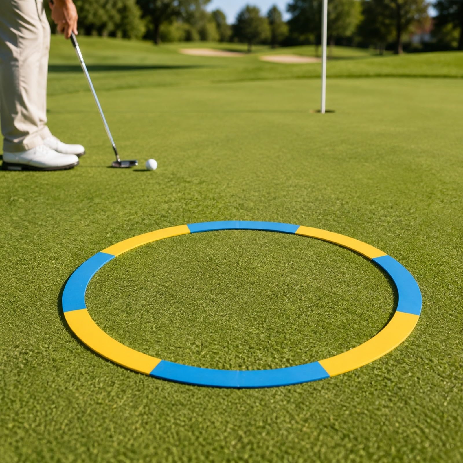 Anillo Práctica Putting con Colores Segmentados Resisn Al Guía Punría Golf Profesional para Hogar