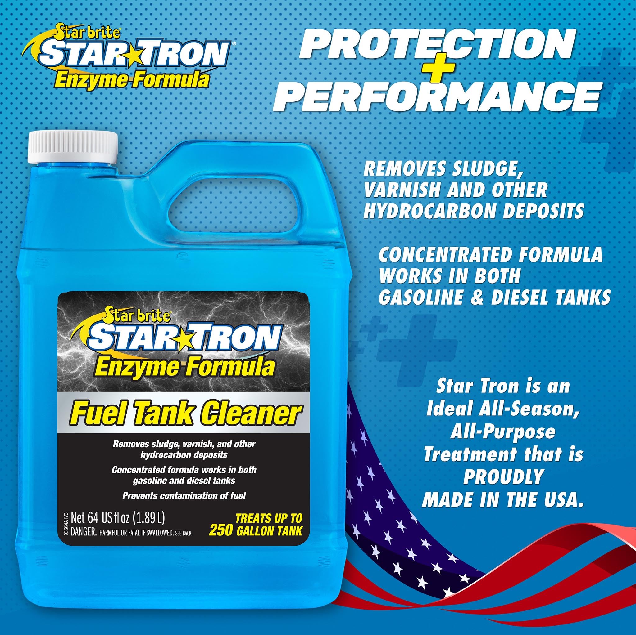 Star Brite Star Tron Limpiador de Tanques de Combustible - La Fórmula Concentrada Funciona en Tanques de Gasolina y Diesel, El Embalaje Puede Variar