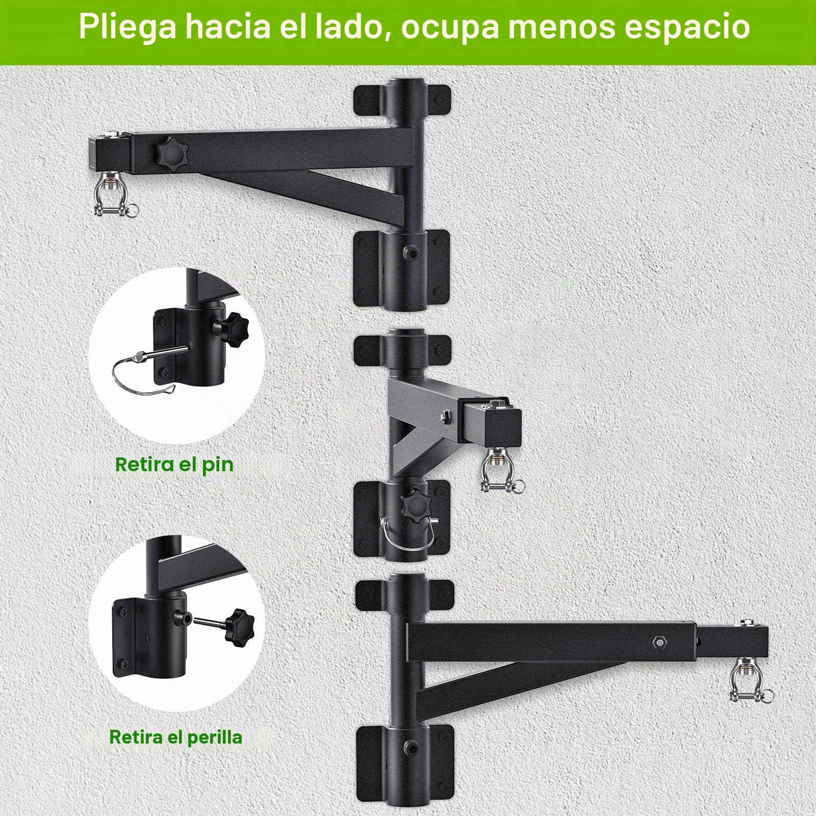 Kipika Soporte de pared para saco de boxeo giratorio ajustable gimnasio casa exterior
