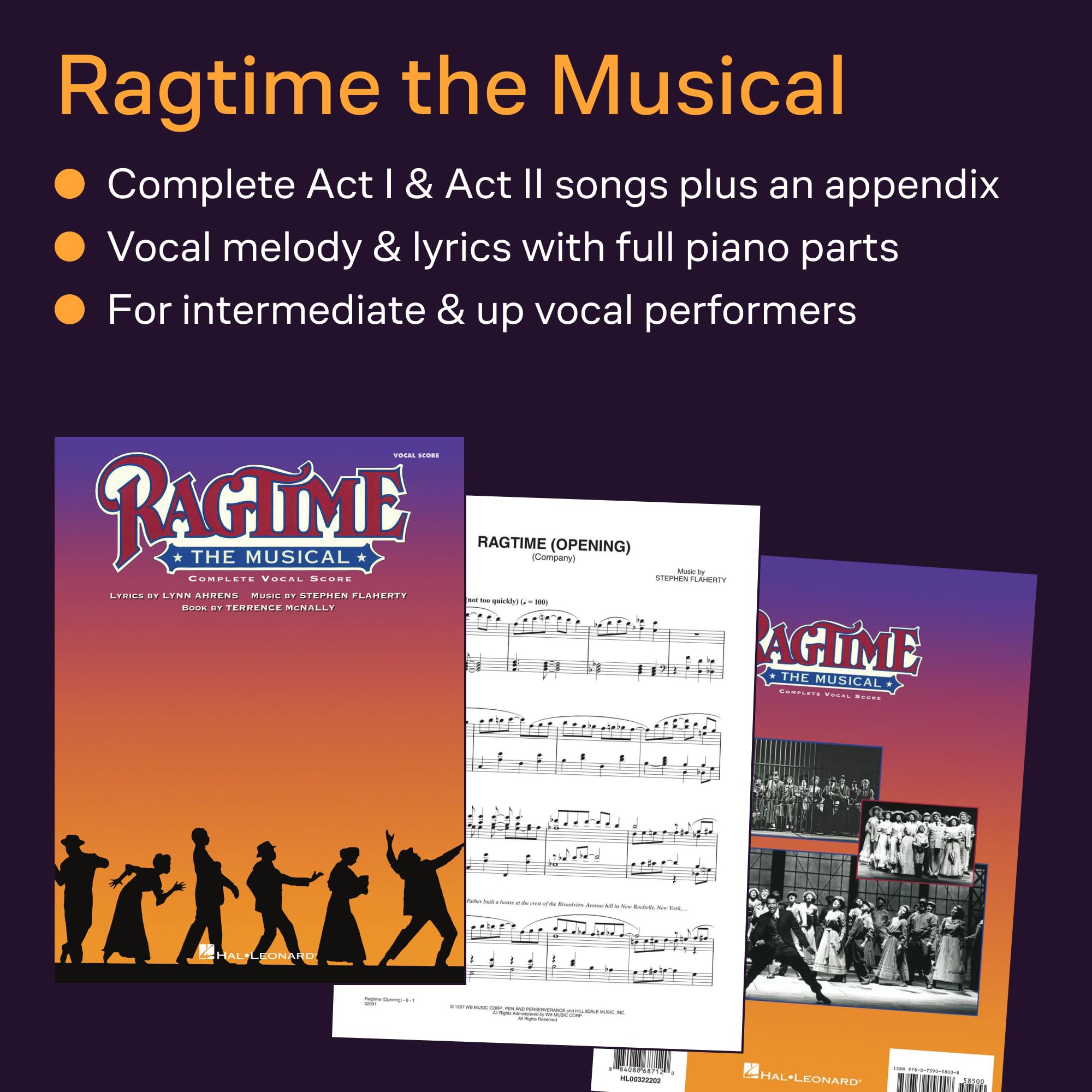 Ragtime the Musical (Vocal Score) (Complete): Piano/Vocal, Vocal Score: Complete Vocal Score