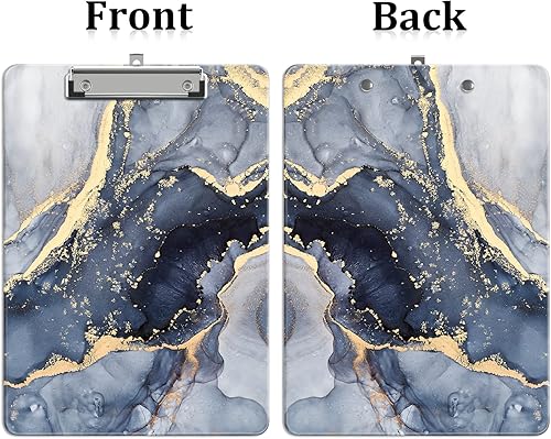 Miniatura 3 de Portapapeles de plástico A4, bonito tablero de clip, tamaño de letra Stardard, 9 x 12.5 pulgadas, decoración de oficina para estudiantes, mujeres,