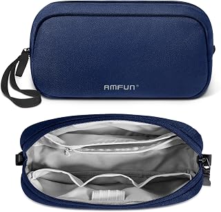 Cable Organizer Bag, Portable Electronics Accessories Bag, Waterproof Cord Organizer, Travel Accessories Bag for Mobile Phone, Charging Cable, Charger, Power Bank, Hard, iPad, blue s, Fashion